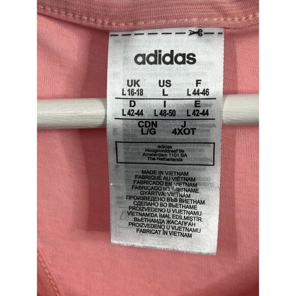 Adidas Pink Oversized Logo Tank Size Large Sleeveless Gym Top - Picture 6 of 14